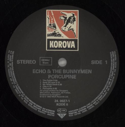 Echo & The Bunnymen Porcupine - EX vinyl LP album (LP record) German ECHLPPO879755