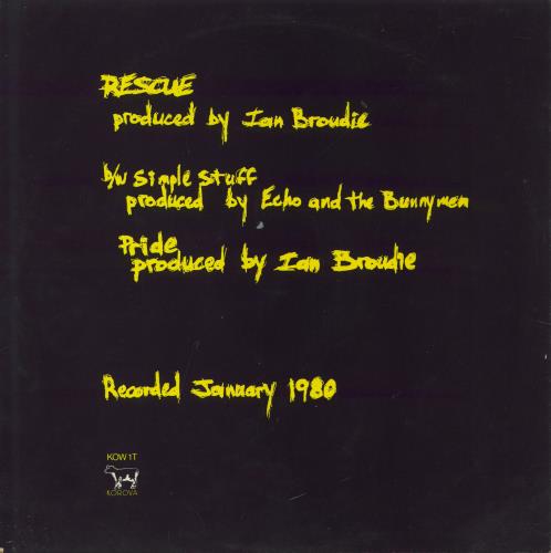 Echo & The Bunnymen Rescue 12" vinyl single (12 inch record / Maxi-single) UK ECH12RE815508