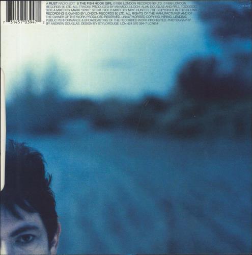 Echo & The Bunnymen Rust 7" vinyl single (7 inch record / 45) UK ECH07RU132771