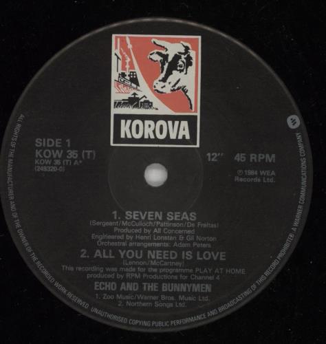 Echo & The Bunnymen Seven Seas - 'Penguin' picture sleeve 12" vinyl single (12 inch record / Maxi-single) UK ECH12SE14164