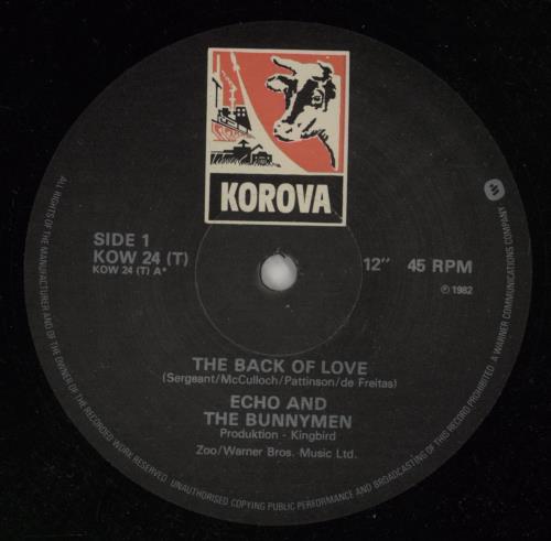 Echo & The Bunnymen The Back Of Love - P/S 12" vinyl single (12 inch record / Maxi-single) UK ECH12TH708976
