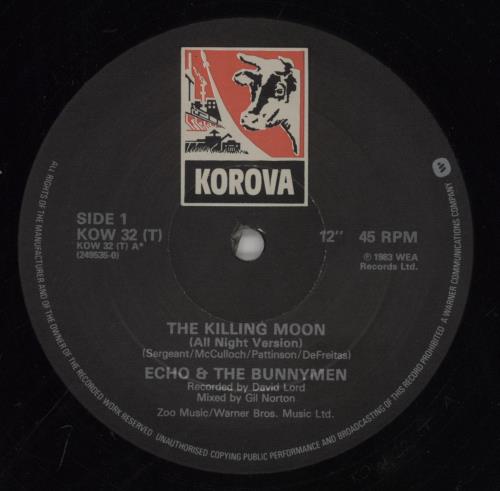 Echo & The Bunnymen The Killing Moon - All Night Version - P/s 12" vinyl single (12 inch record / Maxi-single) UK ECH12TH15216