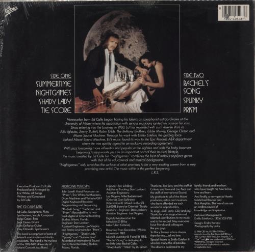 Ed Calle Nightgames - Sealed vinyl LP album (LP record) US 7HCLPNI882666