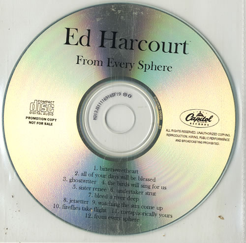 Ed Harcourt From Every Sphere CD album (CDLP) UK EDTCDFR580022