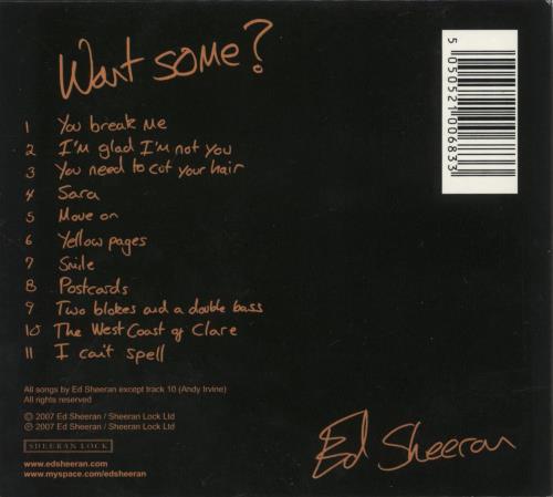 Ed Sheeran Want Some? CD album (CDLP) UK EJBCDWA881077