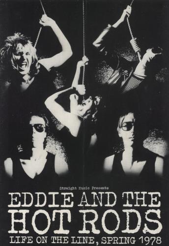 Eddie And The Hot Rods Life On The Line, Spring 1978 - EX tour programme UK EHOTRLI859085