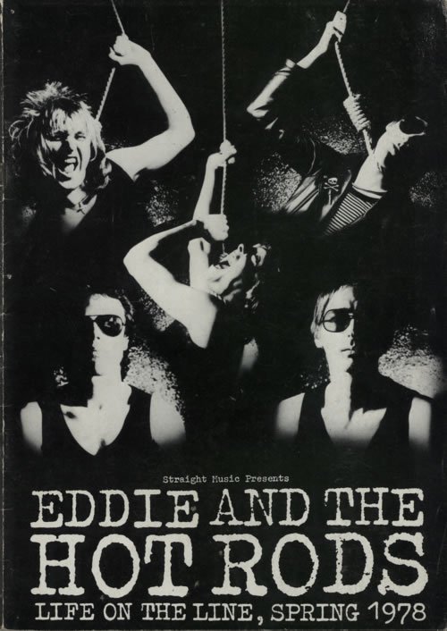 Eddie And The Hot Rods Life On The Line, Spring 1978 tour programme UK EHOTRLI590012