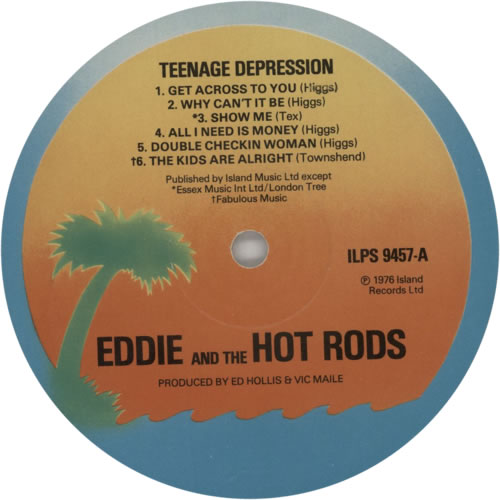 Eddie And The Hot Rods Teenage Depression - EX vinyl LP album (LP record) UK EHOLPTE613526
