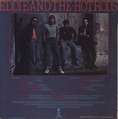 Eddie And The Hot Rods Teenage Depression vinyl LP album (LP record) New Zealand EHOLPTE877317