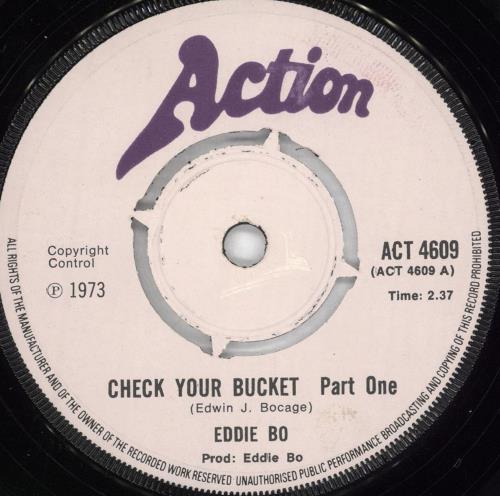 Eddie Bo Check Your Bucket 7" vinyl single (7 inch record / 45) UK ZW507CH720979