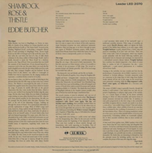 Eddie Butcher Shamrock, Rose & Thistle vinyl LP album (LP record) UK 2FGLPSH762242