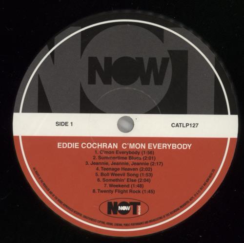 Eddie Cochran C'mon Everybody - 180gram Vinyl vinyl LP album (LP record) UK EDCLPCM800910