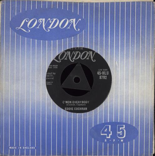 Eddie Cochran C'mon Everybody - Burlington Music 7" vinyl single (7 inch record / 45) UK EDC07CM707976