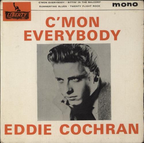 Eddie Cochran C'mon Everybody E.P. 7" vinyl single (7 inch record / 45) UK EDC07CM81064