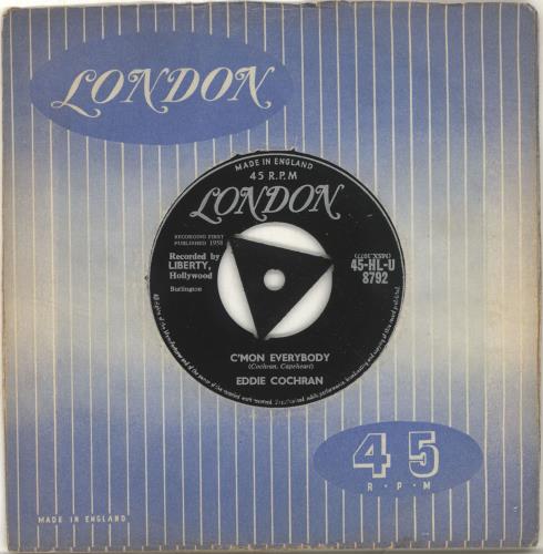 Eddie Cochran C'mon Everybody 7" vinyl single (7 inch record / 45) UK EDC07CM185503