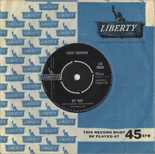 Eddie Cochran My Way 7" vinyl single (7 inch record / 45) UK EDC07MY448972