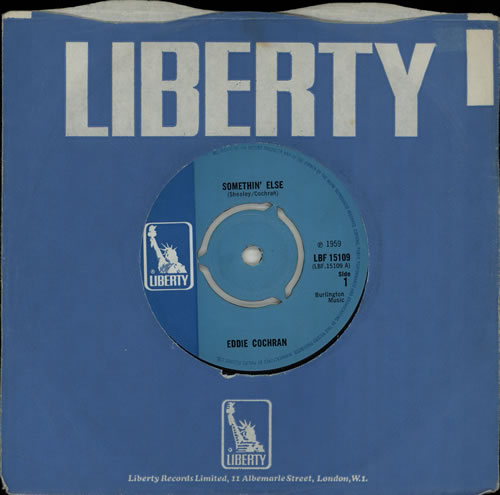Eddie Cochran Somethin' Else 7" vinyl single (7 inch record / 45) UK EDC07SO572076