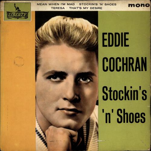 Eddie Cochran Stockin's 'N' Shoes EP - VG 7" vinyl single (7 inch record / 45) UK EDC07ST704045