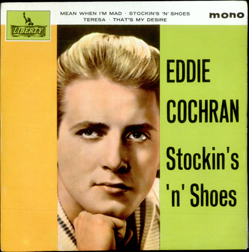 Eddie Cochran Stockin's 'N' Shoes EP 7" vinyl single (7 inch record / 45) UK EDC07ST510520