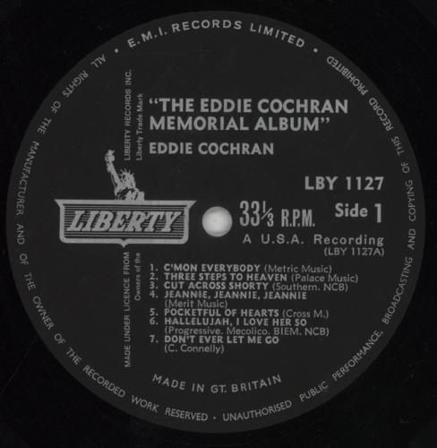 Eddie Cochran The Eddie Cochran Memorial Album vinyl LP album (LP record) UK EDCLPTH210366