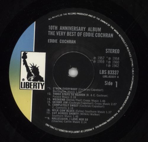 Eddie Cochran The Very Best Of Eddie Cochran vinyl LP album (LP record) UK EDCLPTH373232
