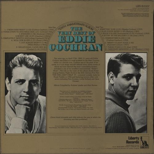 Eddie Cochran The Very Best Of Eddie Cochran vinyl LP album (LP record) UK EDCLPTH373232