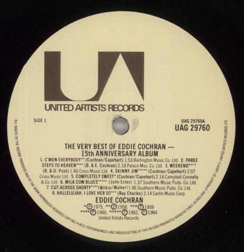 Eddie Cochran The Very Best Of Eddie Cochran vinyl LP album (LP record) UK EDCLPTH373236