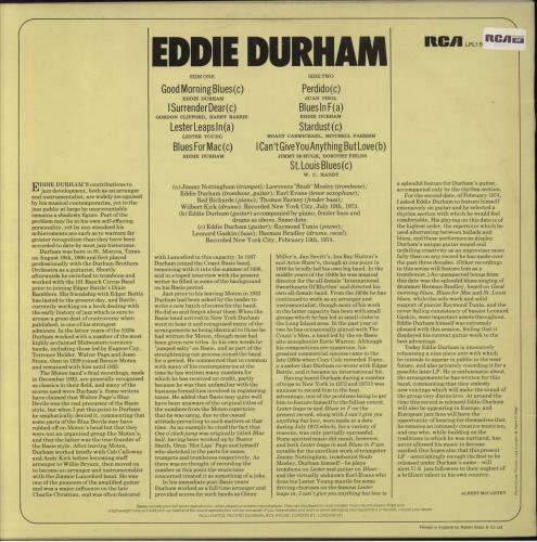 Eddie Durham Eddie Durham vinyl LP album (LP record) UK 4KQLPED792563