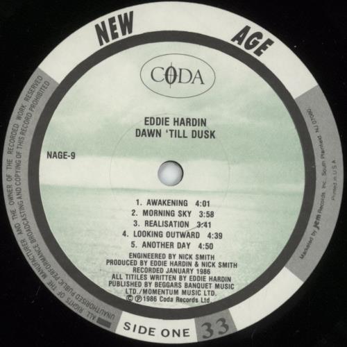 Eddie Hardin Dawn 'Til Dusk vinyl LP album (LP record) UK EDHLPDA880706