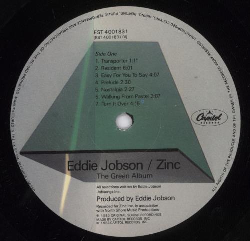 Eddie Jobson The Green Album vinyl LP album (LP record) UK EDJLPTH687839
