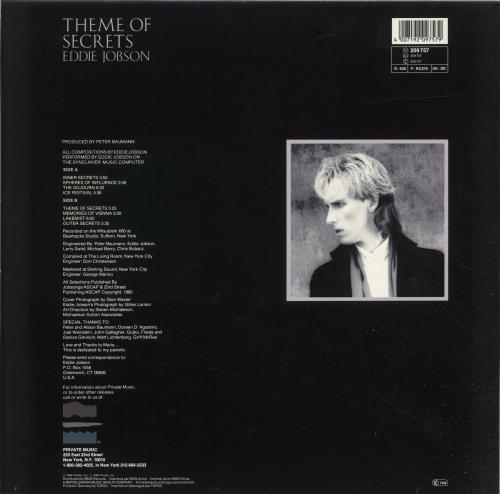 Eddie Jobson Theme Of Secrets vinyl LP album (LP record) German EDJLPTH700264