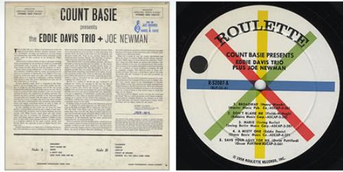 Eddie 'Lockjaw' Davis Count Basie Presents vinyl LP album (LP record) US EDVLPCO361233
