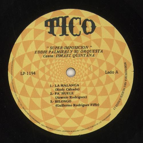 Eddie Palmieri Superimposition vinyl LP album (LP record) Venezuelan E-YLPSU747801