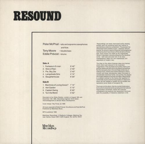 Eddie Pr�vost Resoundings vinyl LP album (LP record) UK Q0DLPRE854185