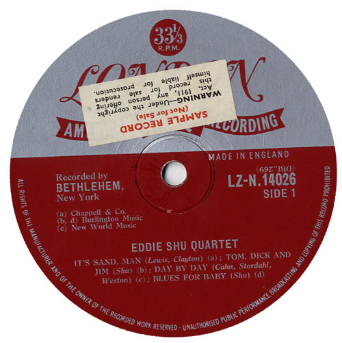 Eddie Shu I Only Have Eyes For Shu - Sample 10" vinyl single (10 inch record) UK EI810IO551465