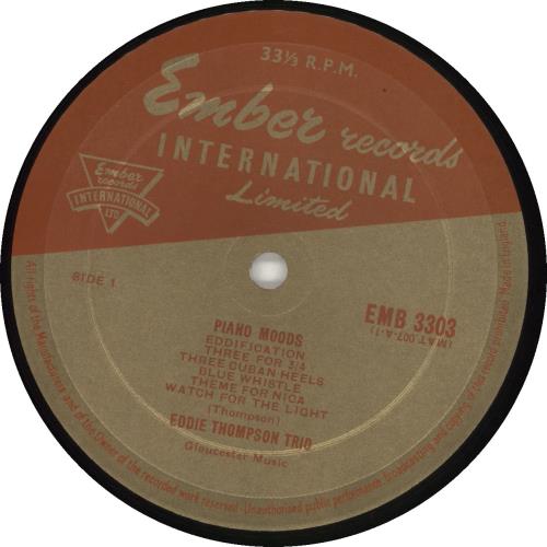 Eddie Thompson Piano Moods vinyl LP album (LP record) UK ETMLPPI691156