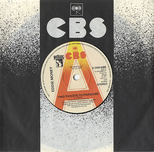 Eddie Money Two Tickets To Paradise UK Promo 7" vinyl single (7 inch