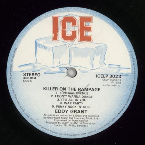Eddy Grant Killer On The Rampage - Hype Sticker vinyl LP album (LP record) UK EDGLPKI550807