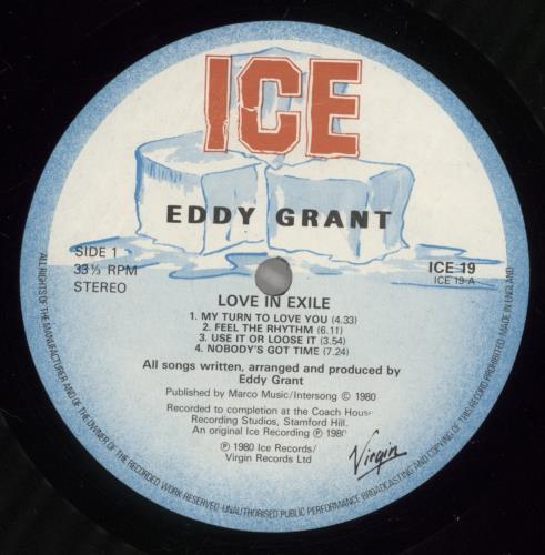 Eddy Grant Love In Exile vinyl LP album (LP record) UK EDGLPLO290639