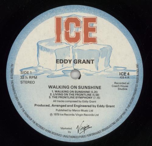 Eddy Grant Walking On Sunshine vinyl LP album (LP record) UK EDGLPWA552725