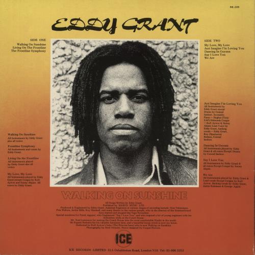 Eddy Grant Walking On Sunshine vinyl LP album (LP record) Dutch EDGLPWA863564