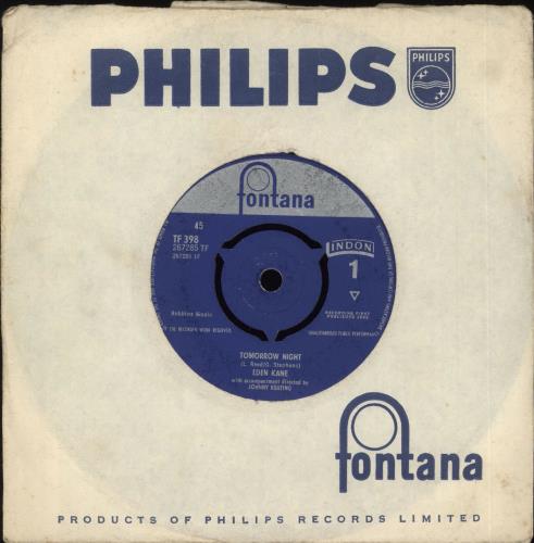 Eden Kane Tomorrow Night 7" vinyl single (7 inch record / 45) UK EKA07TO718980