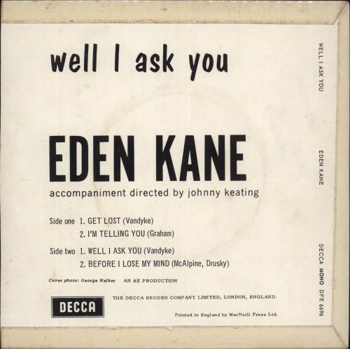 Eden Kane Well I Ask You EP 7" vinyl single (7 inch record / 45) UK EKA07WE613773