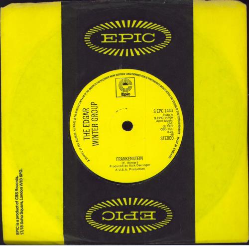 Edgar Winter Frankenstein - 1st 7" vinyl single (7 inch record / 45) UK EGW07FR405543