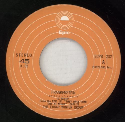 Edgar Winter Frankenstein 7" vinyl single (7 inch record / 45) Japanese EGW07FR888455
