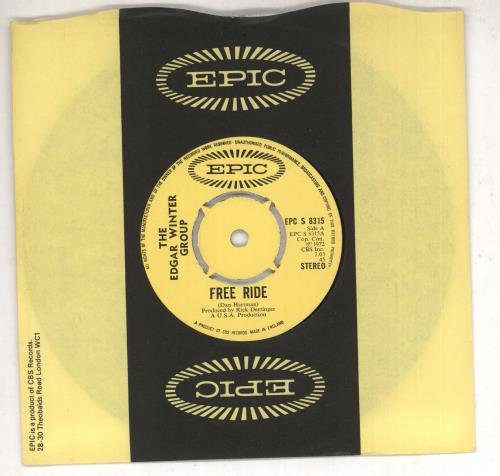 Edgar Winter Free Ride - 4pr 7" vinyl single (7 inch record / 45) UK EGW07FR732102