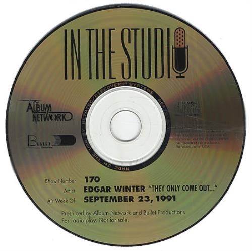 Edgar Winter In The Studio - They Only Come Out CD album (CDLP) US EGWCDIN193429
