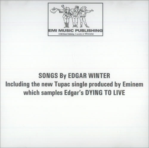 Edgar Winter Songs By Edgar Winter CD-R acetate US EGWCRSO279972
