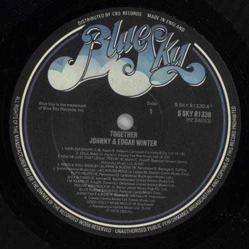 Edgar Winter Together vinyl LP album (LP record) UK EGWLPTO210186