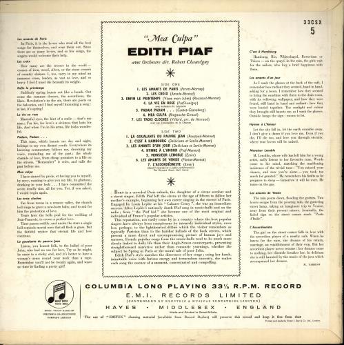 Edith Piaf C'est La Piaf! vinyl LP album (LP record) UK EPFLPCE699490